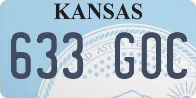 KS license plate 633GOC