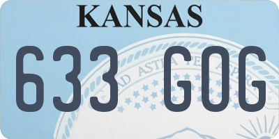 KS license plate 633GOG
