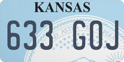 KS license plate 633GOJ