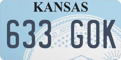 KS license plate 633GOK