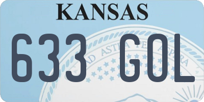 KS license plate 633GOL