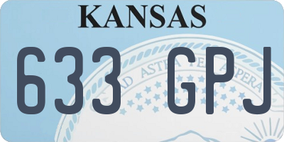 KS license plate 633GPJ