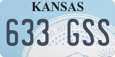 KS license plate 633GSS