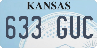 KS license plate 633GUC
