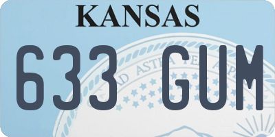 KS license plate 633GUM