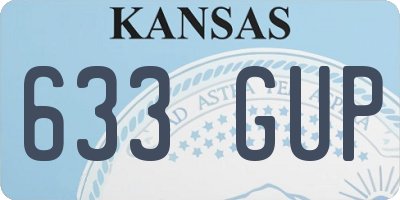 KS license plate 633GUP