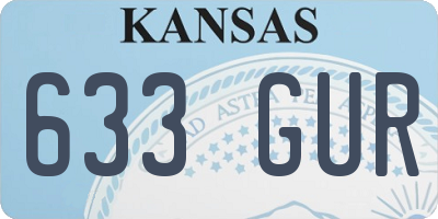 KS license plate 633GUR