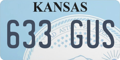 KS license plate 633GUS