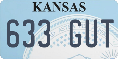 KS license plate 633GUT