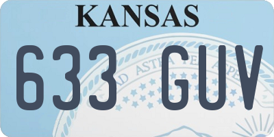 KS license plate 633GUV