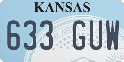 KS license plate 633GUW