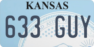 KS license plate 633GUY