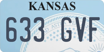 KS license plate 633GVF