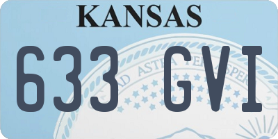 KS license plate 633GVI