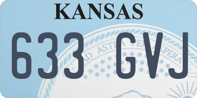KS license plate 633GVJ