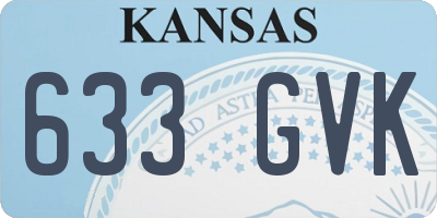 KS license plate 633GVK