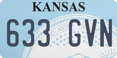 KS license plate 633GVN