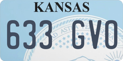 KS license plate 633GVO