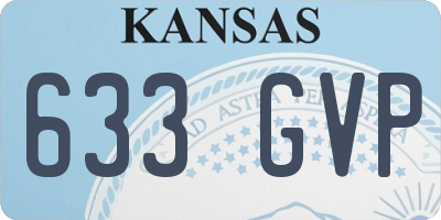 KS license plate 633GVP