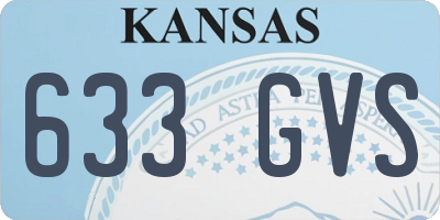 KS license plate 633GVS