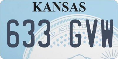 KS license plate 633GVW