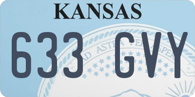 KS license plate 633GVY