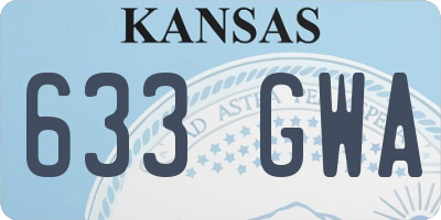 KS license plate 633GWA