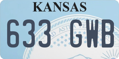 KS license plate 633GWB