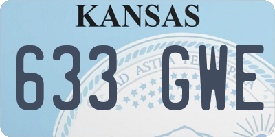 KS license plate 633GWE