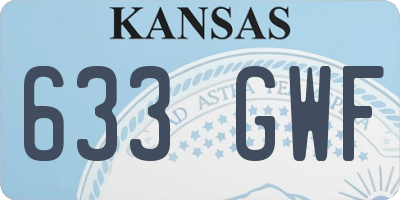 KS license plate 633GWF