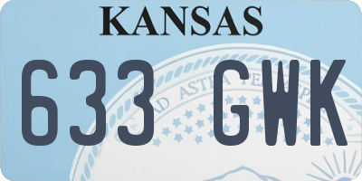 KS license plate 633GWK