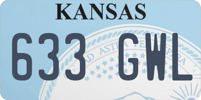 KS license plate 633GWL