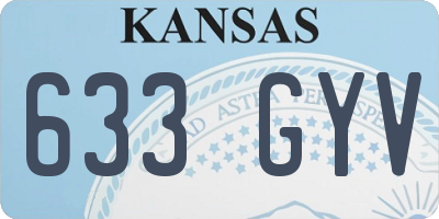 KS license plate 633GYV