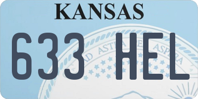 KS license plate 633HEL