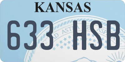 KS license plate 633HSB