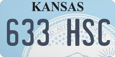 KS license plate 633HSC
