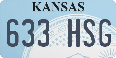 KS license plate 633HSG