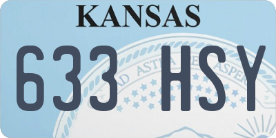 KS license plate 633HSY