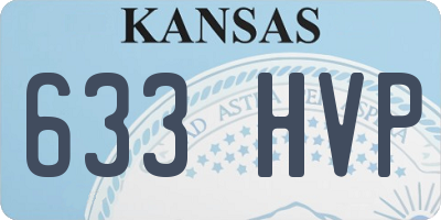 KS license plate 633HVP