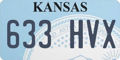 KS license plate 633HVX