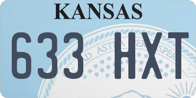 KS license plate 633HXT
