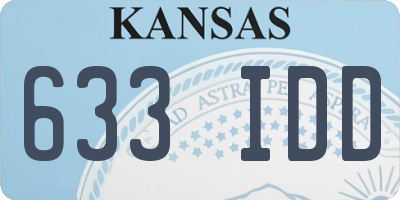 KS license plate 633IDD