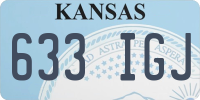 KS license plate 633IGJ