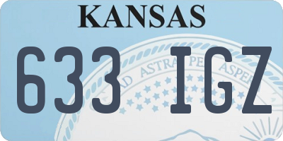 KS license plate 633IGZ