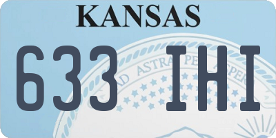 KS license plate 633IHI