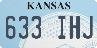 KS license plate 633IHJ