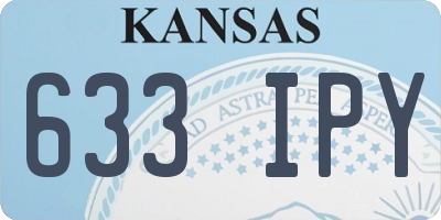 KS license plate 633IPY