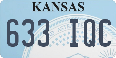 KS license plate 633IQC