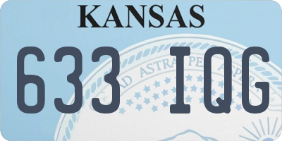 KS license plate 633IQG