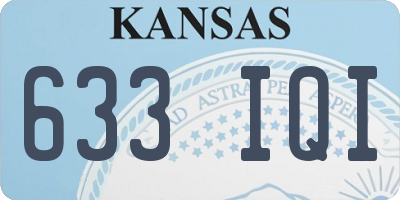 KS license plate 633IQI